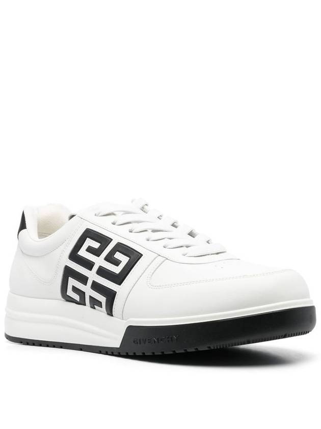 G4 Logo Calfskin Low-Top Sneakers Black White - GIVENCHY - BALAAN 3