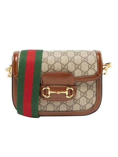 Horsebit 1955 GG Supreme Canvas Mini Bag Beige Ebony - GUCCI - BALAAN 1