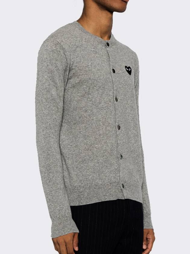 Unisex Black Heart Cardigan Gray AX N023 051 2 - COMME DES GARCONS - BALAAN 2