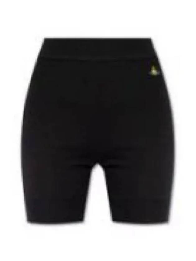 Embroidered Logo Shorts Black - VIVIENNE WESTWOOD - BALAAN 2