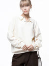 For Woman Women s Soft Two button Collar Knit Ivory W243TP09IV - CHANCE'S NOI - BALAAN 7