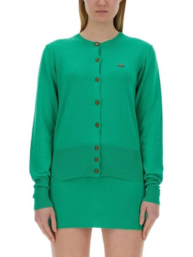 Bea Knit Cardigan Green - VIVIENNE WESTWOOD - BALAAN 5