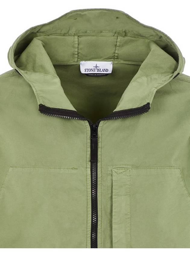 Men's Wappen Patch Supima Cotton Hooded Jacket Khaki - STONE ISLAND - BALAAN 6