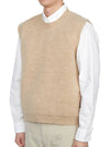 Crew Neck Alpaca Wool Vest Beige - MAISON MARGIELA - BALAAN 3