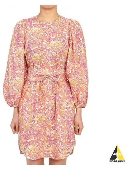 Women's Louri Day Belt Cotton Short Dress Pink - VANESSA BRUNO - BALAAN 2