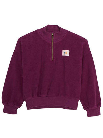 Kids Fleece Half Zip Up Sweatshirt 223AC048 550 - BOBO CHOSES - BALAAN 1