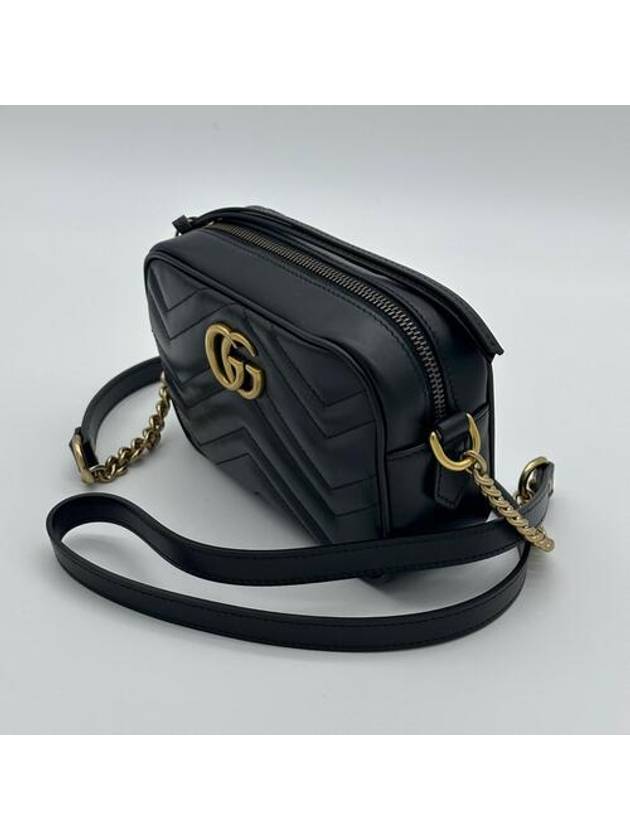 GG Marmont Zip Top Matelasse Mini Cross Bag Black - GUCCI - BALAAN 5