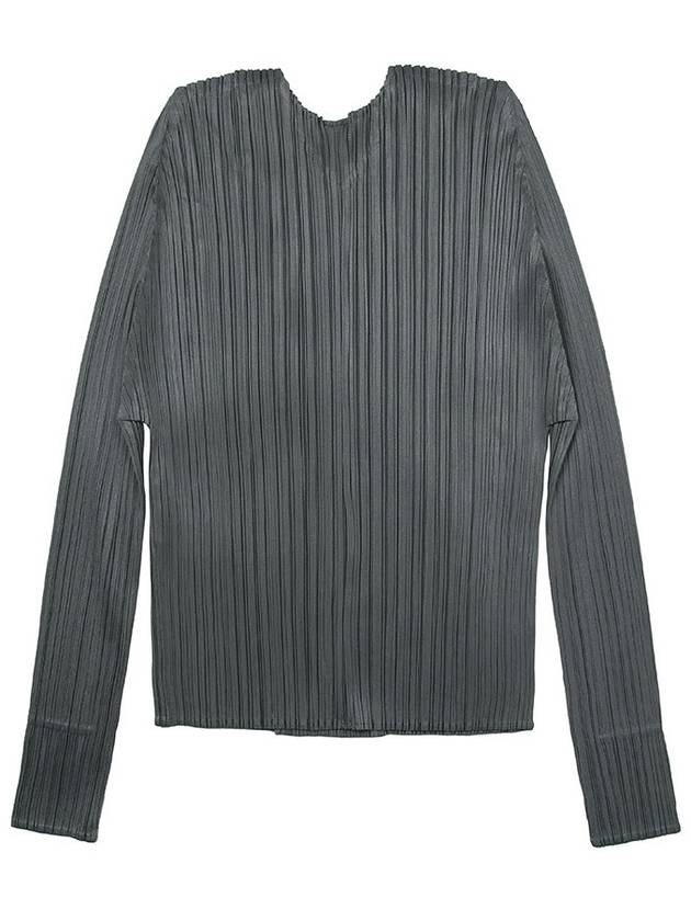 Pleated Basic Cardigan Grey - ISSEY MIYAKE - BALAAN 3