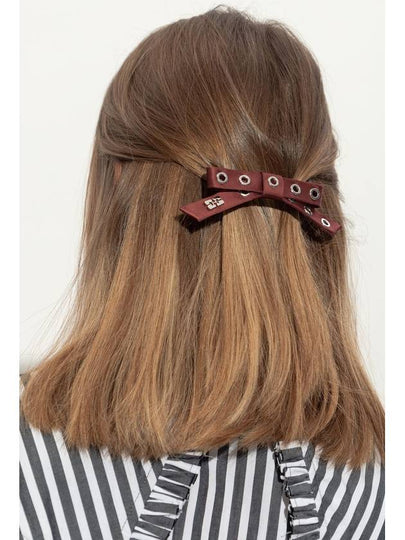 Ganni Hair Clip, Women's, Burgundy - GANNI - BALAAN 2