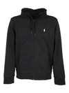 Embroidered Logo Zip Up Hoodie Black - POLO RALPH LAUREN - BALAAN 1