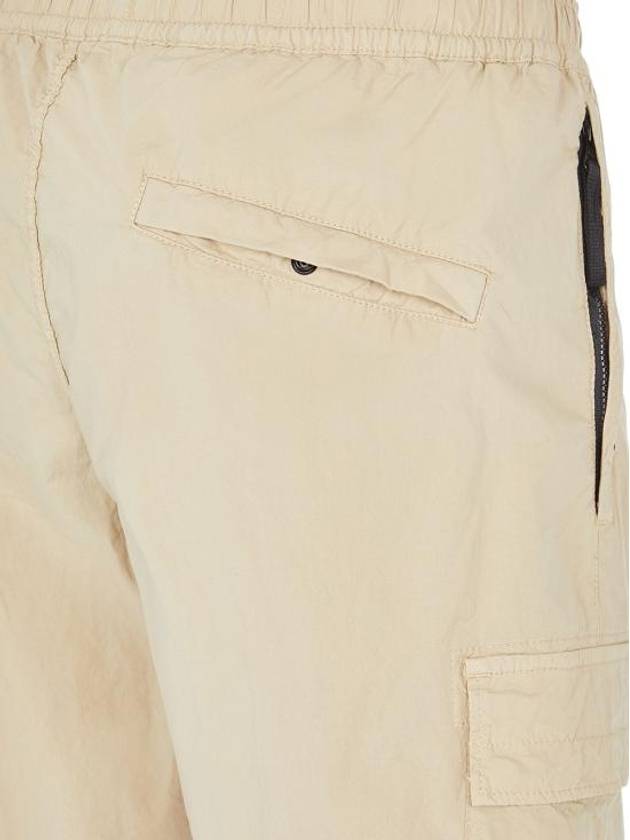 Stretch Cotton Tela Paracadute Cargo Straight Pants Sand - STONE ISLAND - BALAAN 5