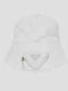 Triangle Logo Pouch Re-Nylon Bucket Hat White - PRADA - BALAAN 2