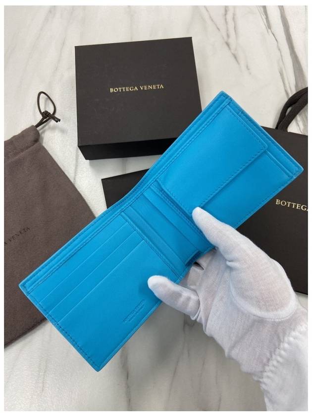 wide halfwallet sky blue - BOTTEGA VENETA - BALAAN.