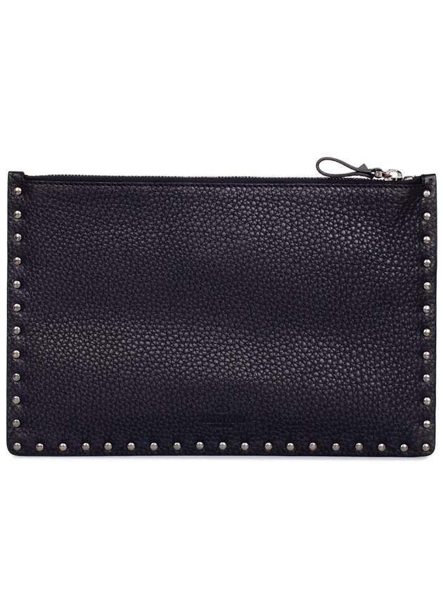 Rockstud Clutch Bag Black - VALENTINO - BALAAN 4