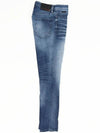 Vintage slim fit blue washed spandex denim - IKALOOOK - BALAAN 3