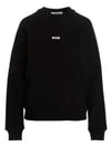 Micro Logo Print Sweatshirt Black - MSGM - BALAAN 3