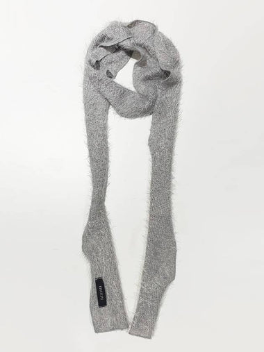 Hairly Knit Muffler Scarf Silver Grey - KOOKEESEE - BALAAN 1