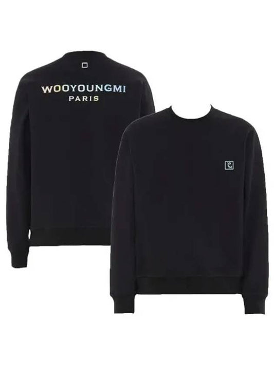 Lenticular Back Logo Sweatshirt Sweatshirt Black Men's Sweatshirt W231TS28721B - WOOYOUNGMI - BALAAN 1