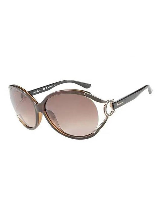 Eyewear Round Sunglasses Brown - SALVATORE FERRAGAMO - BALAAN 1