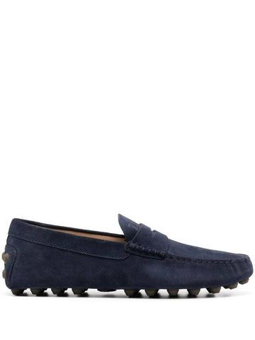 Gommino Bubble Suede Driving Shoes Navy - TOD'S - BALAAN 1