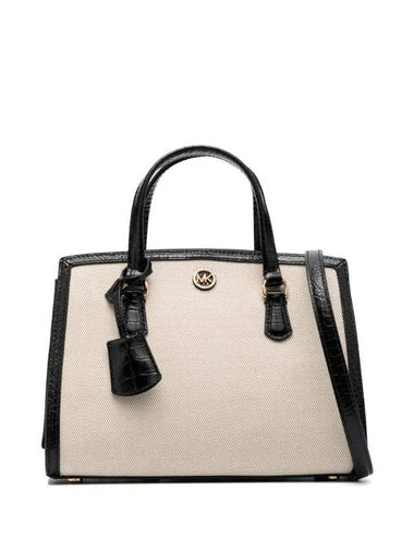 Chantal Small Tote Bag Brown Off White - MICHAEL KORS - BALAAN 1