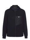 Triangle Logo Pocket Breasted Zip Up Jacket Black - PRADA - BALAAN 3