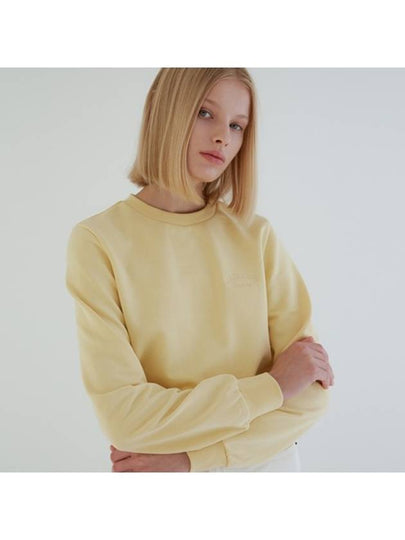 Luster Signature Crop Sweat Shirt Yellow - LE SOLEIL MATINEE - BALAAN 2