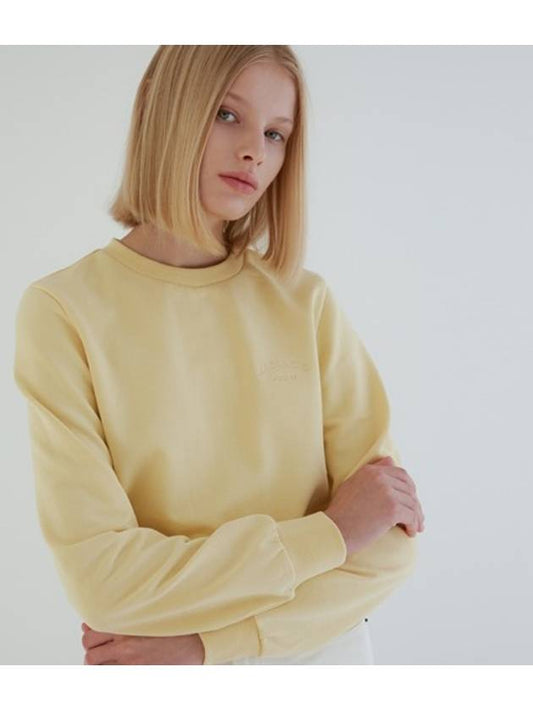 Luster Signature Crop Sweat Shirt Yellow - LE SOLEIL MATINEE - BALAAN 2