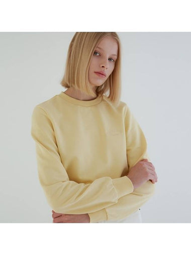 Luster Signature Crop Sweat Shirt Yellow - LE SOLEIL MATINEE - BALAAN 1