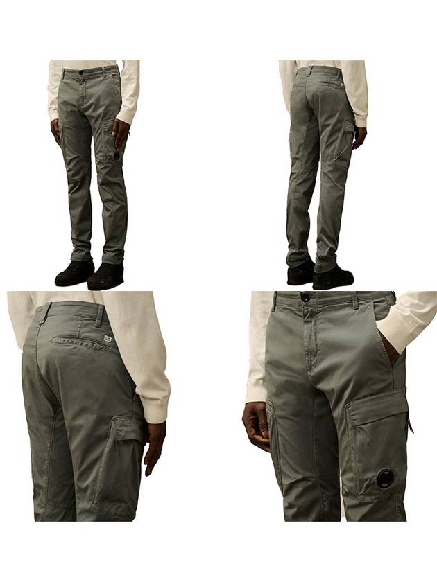 Stretch Sateen Ergonomic Cargo Pants Grey - CP COMPANY - BALAAN 8