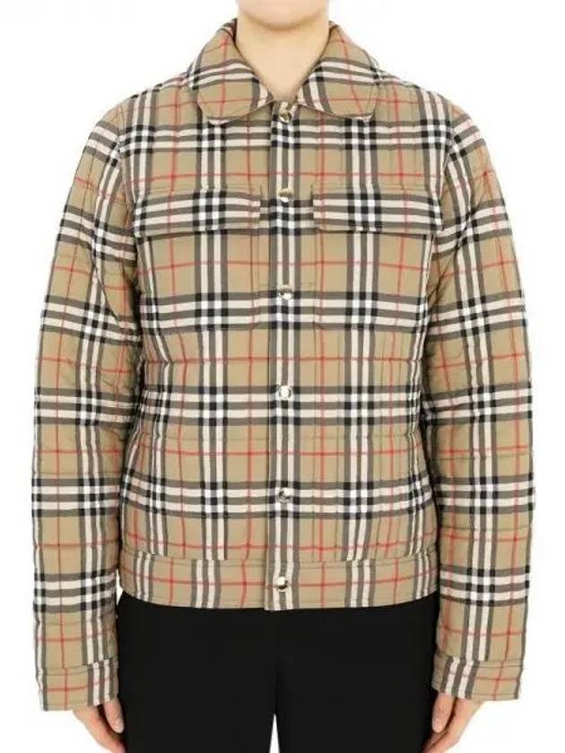 Kids Vintage Check Quilted Jacket Beige - BURBERRY - BALAAN 2