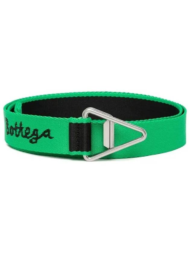 Logo Triangle Buckle Belt Black Green - BOTTEGA VENETA - BALAAN 2