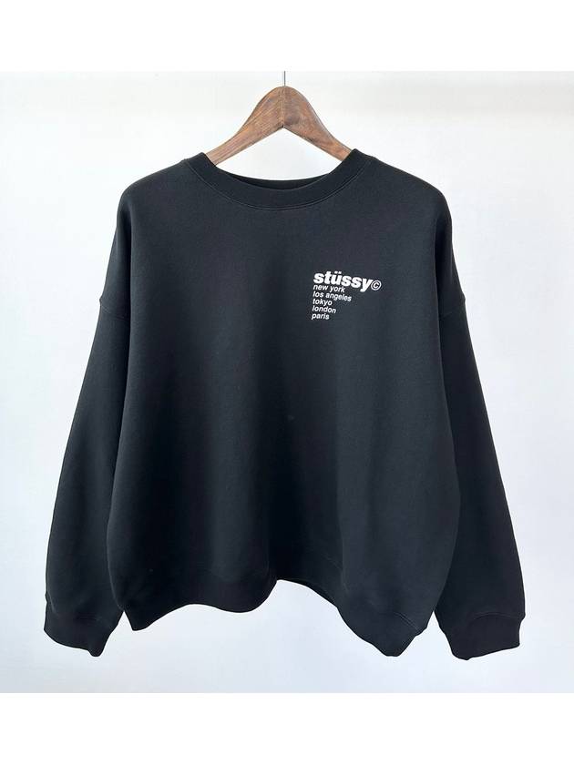 Strawberry Oversized Sweatshirt Black - STUSSY - BALAAN 7