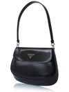 Cleo Brushed Flap Shoulder Bag Black - PRADA - BALAAN 3