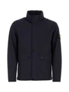 Logo Light Soft Shell Jacket Navy - STONE ISLAND - BALAAN 2