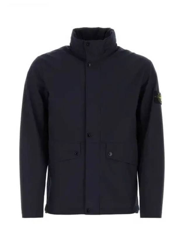 Logo Light Soft Shell Jacket Navy - STONE ISLAND - BALAAN 2