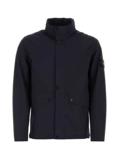 Logo Light Soft Shell Jacket Navy - STONE ISLAND - BALAAN 2