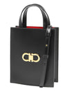 Mini Tote Bag Black - SALVATORE FERRAGAMO - BALAAN 2