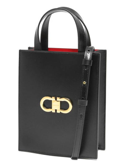 Mini Tote Bag Black - SALVATORE FERRAGAMO - BALAAN 2