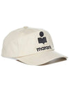 Tyron Logo Ball Cap Ecru - ISABEL MARANT - BALAAN 3