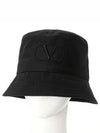 Embroidered V Logo Signature Bucket Hat Black - VALENTINO - BALAAN 2