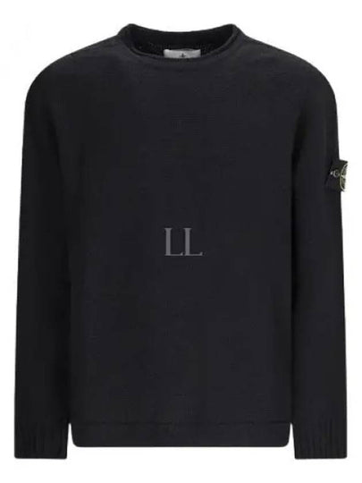 Compass Badge Wool Knit Top Black - STONE ISLAND - BALAAN 2