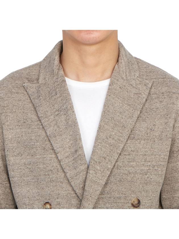 Men's Double Breasted Cardigan Beige - RVR LARDINI - BALAAN 7