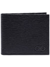 Gancini Half Wallet Black - SALVATORE FERRAGAMO - BALAAN 1