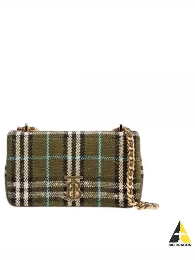 Lola Check Print Mini Shoulder Bag Olive Green - BURBERRY - BALAAN 2