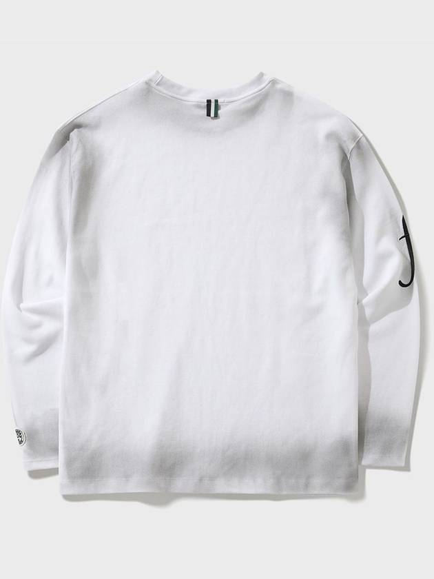 Stain Washed E-Frog Long Sleeve T-Shirt White - FFEFF STUDIO - BALAAN 6