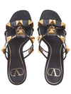 Roman Stud Sandal Heels Black - VALENTINO - BALAAN 7