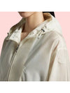 Half hood zip up windbreaker wet wetshirt shirring string belt hoodie women WETE - MONCLER - BALAAN 5