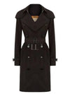 Detachable Hood Teffeta Kensington Trench Coat Black - BURBERRY - BALAAN 2