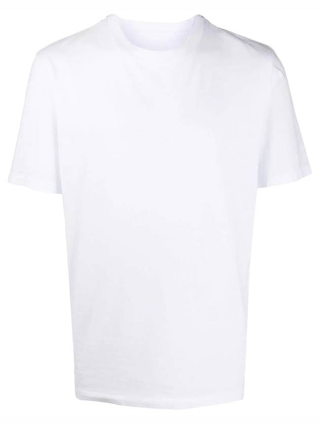 Men's Back Stitch Round Neck Short Sleeve T-Shirt White - MAISON MARGIELA - BALAAN 2